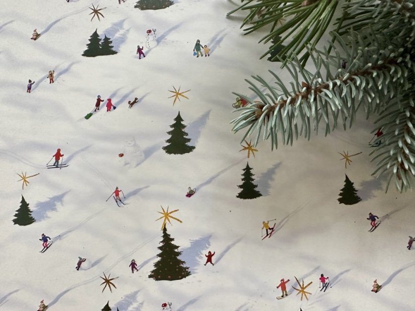 Be Nice vánoční balicí papír Zimní Radovánky - Velikost balících papírů: 68 x 47 cm