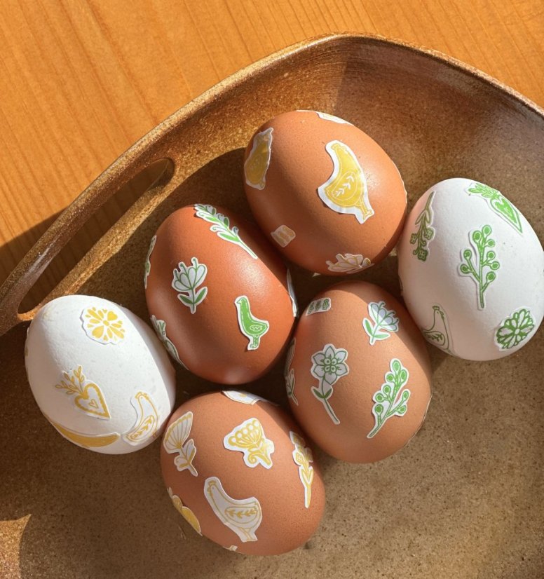 Green Easter stickers