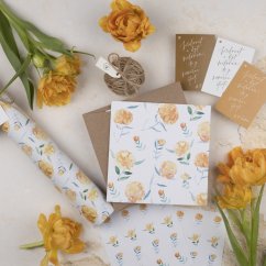 Be Nice gift wrapping set - Peonies