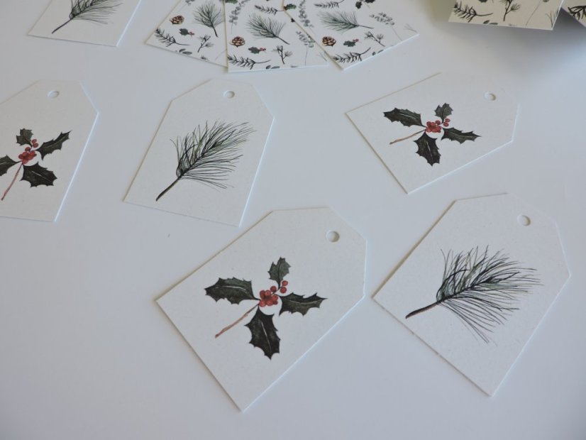 Be Nice ECO Christmas name tags Pine 9 pcs