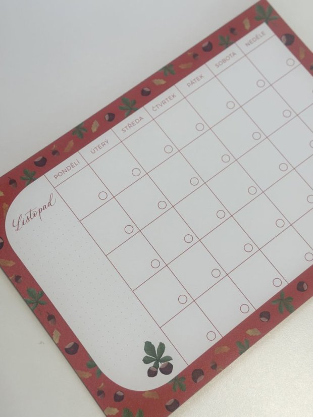 Monthly Calendar with 12 Tear-Off Sheets