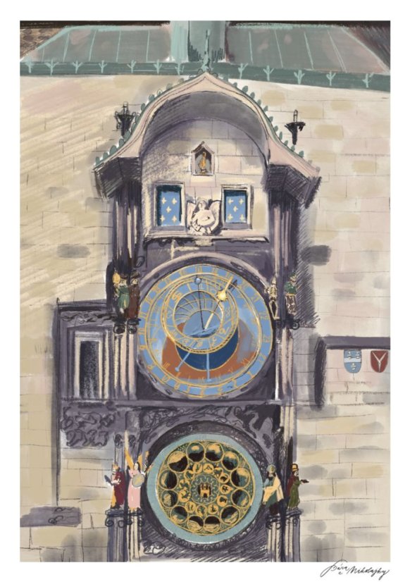 Be Nice ECO poster Prague secrets Astronomical clock A4 and A5