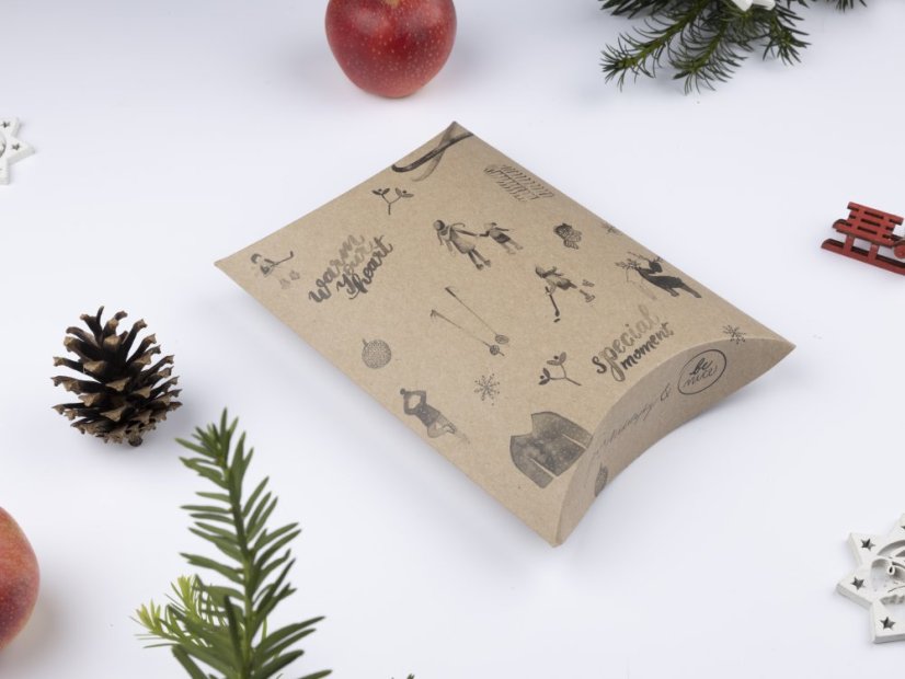 Be Nice ECO Natural Christmas gift boxes - brown - Size: Malá krabička   14x13,5x4 cm
