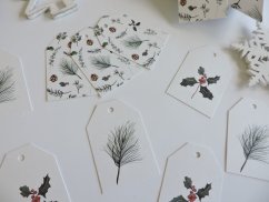 Be Nice ECO Christmas name tags Pine 9 pcs