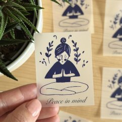 Be Nice Nažehlovačka na textil - Jóga - Peace in mind