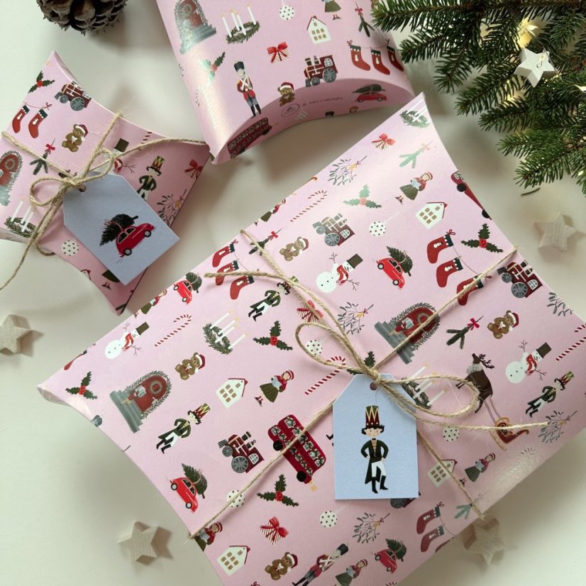 Be Nice EKO Krabička velká Anglická pohádka růžová 3 ks