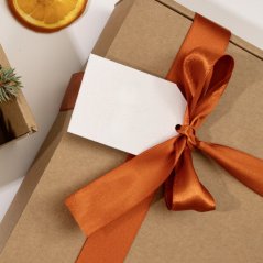 Atlasová stuha 5 m - měděná