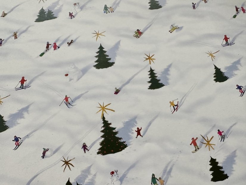 Be Nice vánoční balicí papír Zimní Radovánky - Velikost balících papírů: 68 x 98 cm