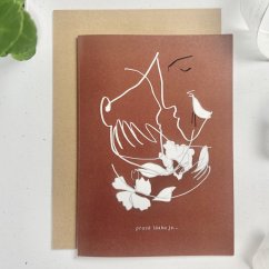 Wedding card True love - brown
