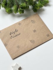 Christmas envelope - size 12.5 x 17.5 cm