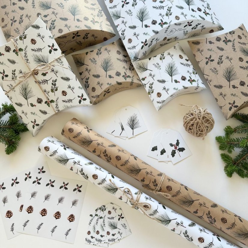 Be Nice ECO Pine Christmas wrapping set