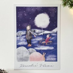 Be Nice ECO postcard Heavenly walk blue 1 pcs