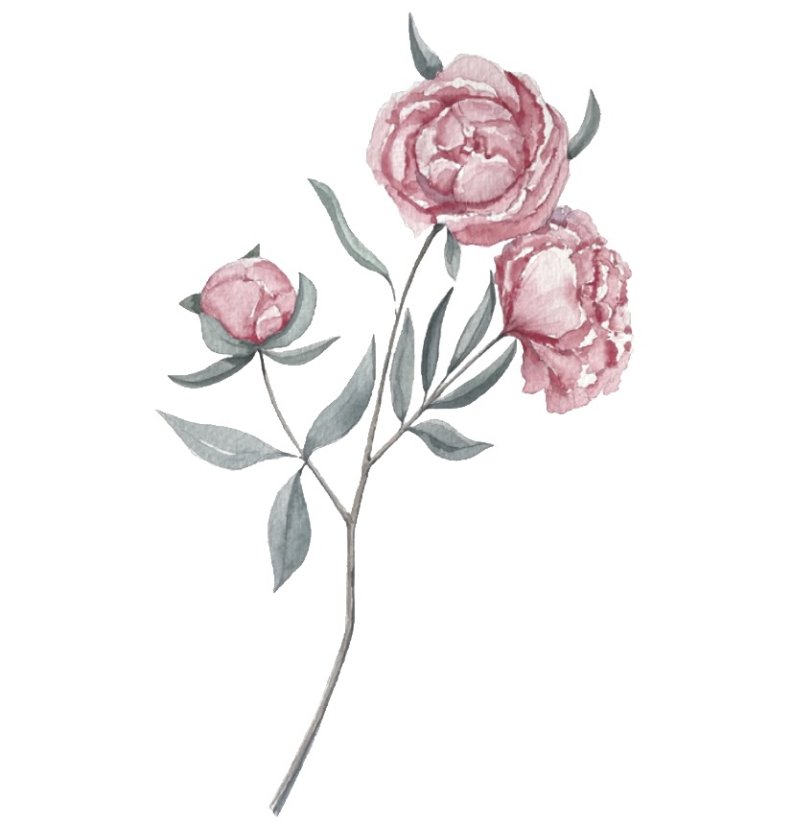 Be Nice Iron-On Patch for Textile – Peony