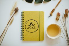 Be Nice Paper Notebook Green Grass Lined Side Binding A5