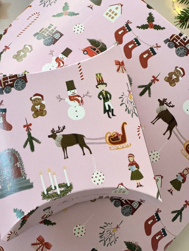 Be Nice EKO Krabička malá Anglická pohádka růžová 3 ks