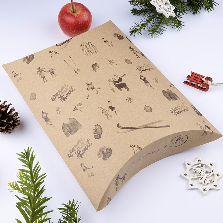 Be Nice ECO Natural Christmas gift boxes - brown - Size: Malá krabička   14x13,5x4 cm