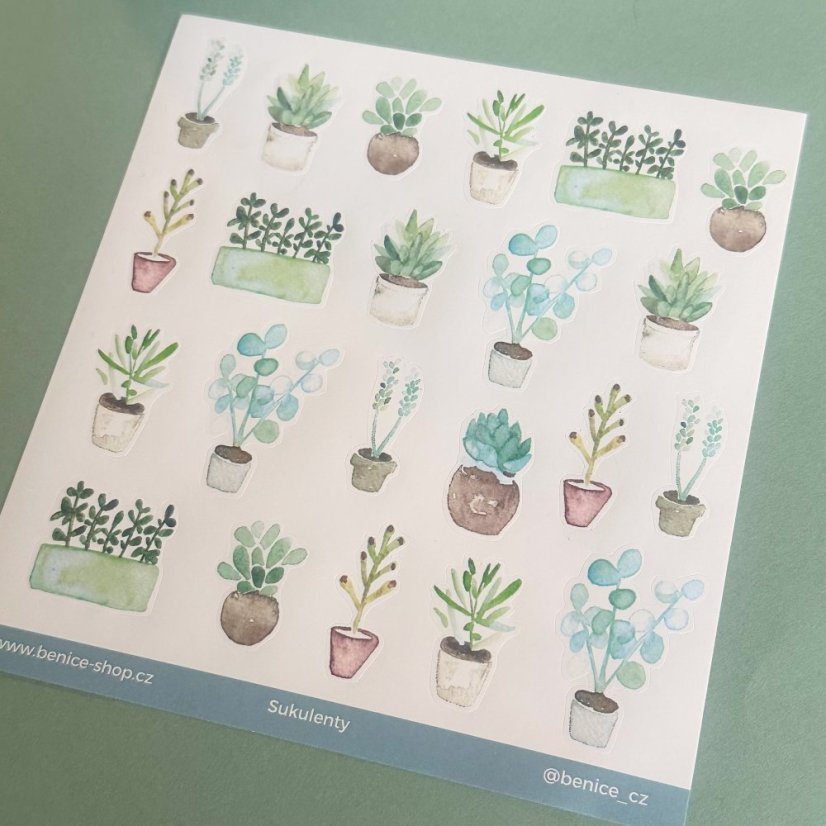 Be Nice Stickers - Suculents