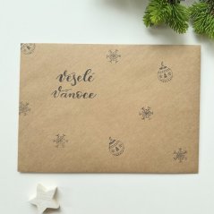 Christmas envelope - size 12.5 x 17.5 cm