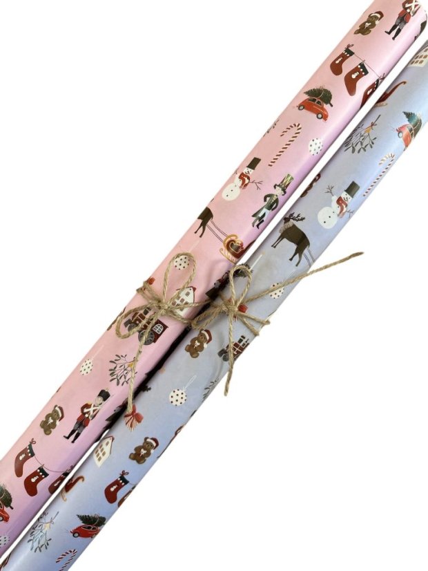 Be Nice EKO balicí papír Anglická pohádka (růžový a modrý) - sada 10 ks