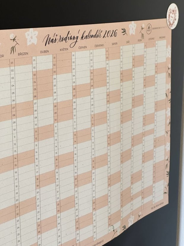 Be Nice ECO Family Fridge Calendar 2026