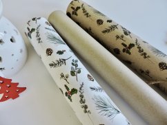 Be Nice ECO Set of Christmas wrapping paper - Pine 15 pcs