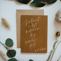 Be Nice card brown - To love and be loved