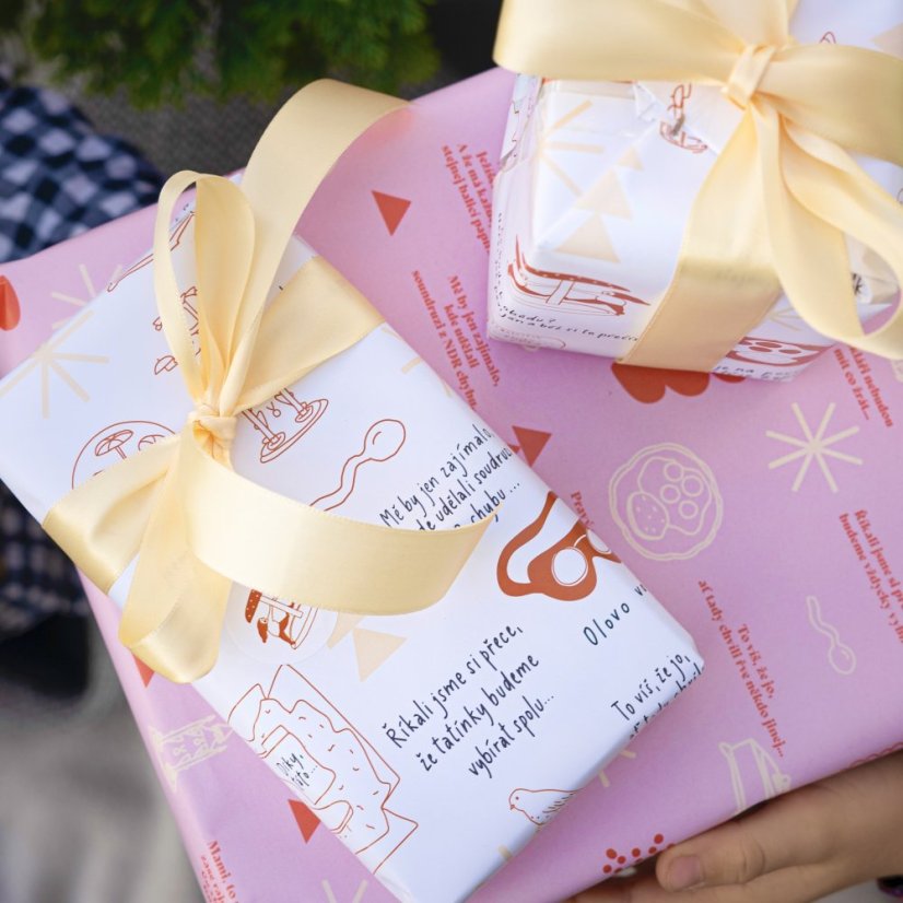 Be Nice ECO Christmas wrapping set Pelíšky - Limited edition