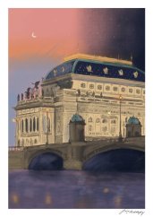 Be Nice ECO poster Prague secrets National theatre A4 a A5