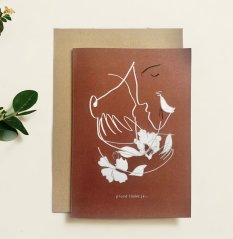 Wedding card True love - brown