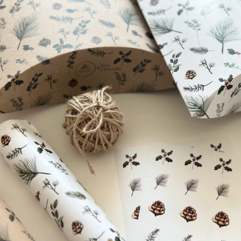 Be Nice ECO Pine Christmas wrapping set