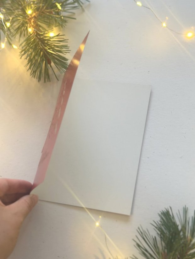 Be Nice ECO Christmas card with a tree - red