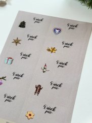 Be Nice vánoční samolepicí jmenovky Vánoční pohádka