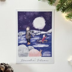 Be Nice pohled Nebeská procházka modrý 1 ks