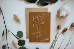 Be Nice card brown - To love and be loved