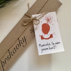 Be Nice Vánoční prskavky 39 cm - Maminko ty nám jenom hoříš - 6 ks