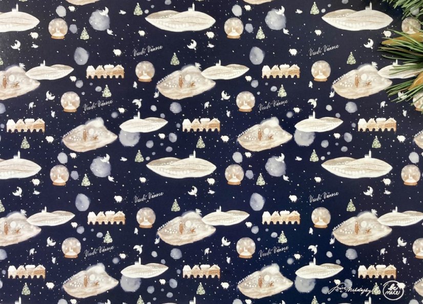 Be Nice ECO Heavenly Christmas wrapping paper - Size: 68 x 47 cm
