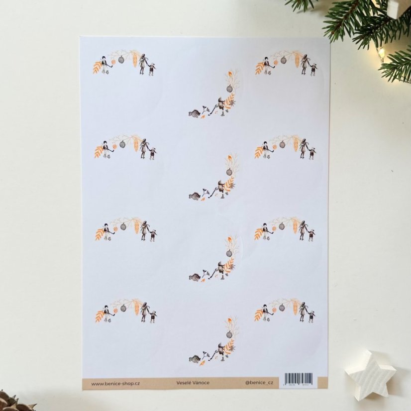 Be Nice Christmas Self-adhesive Gift Tags – Natural