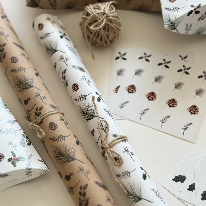 Be Nice ECO Pine Christmas wrapping set
