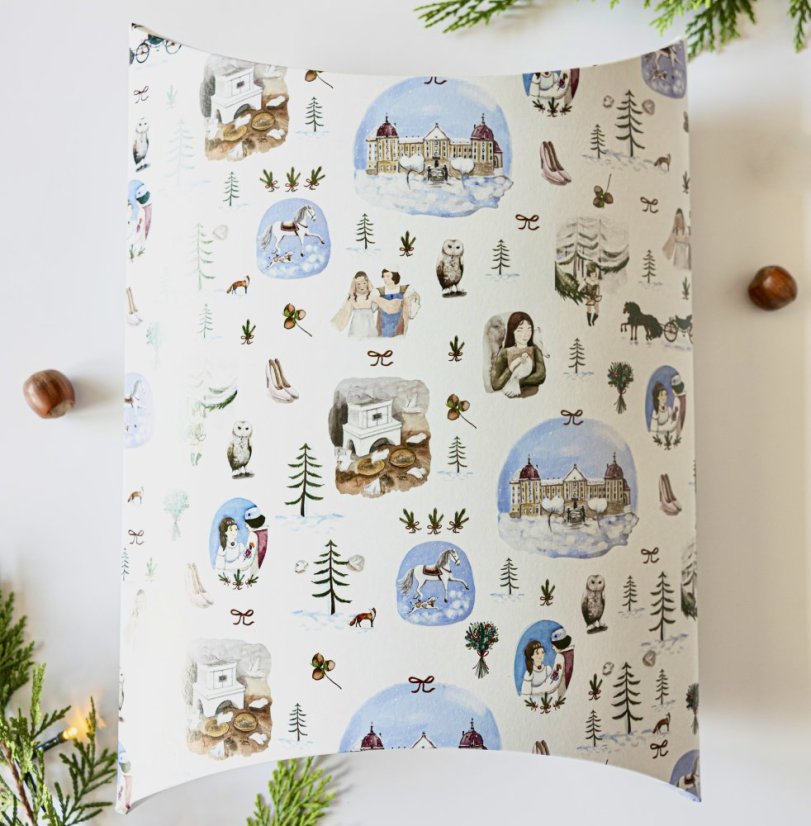 Be Nice ECO Christmas gift box - Cinderella - Size: Střední krabička 21x16x4,5 cm