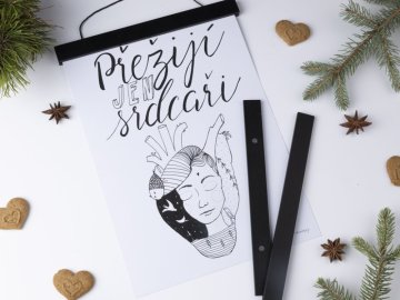 Plakát s magnetickou lištou