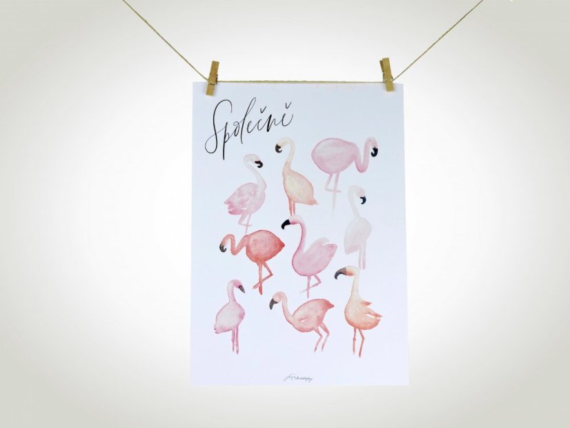 Be Nice Poster Flamingos - Size: A3 – 297 x 420