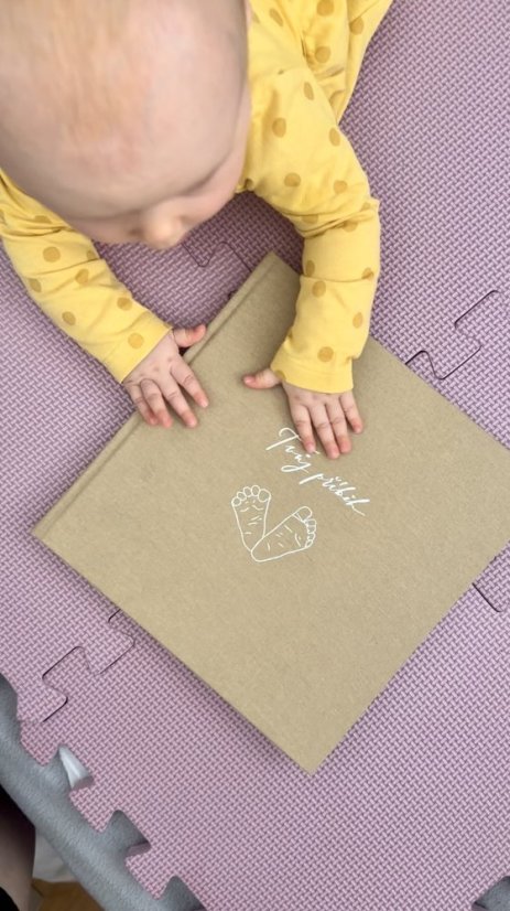 Be Nice EKO Dárková sada - Deník pro miminko - Tvůj příběh a Milníkové kartičky
