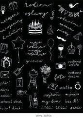 Stickers – Family Celebrations Black