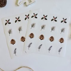 Be Nice Christmas stickers Pine