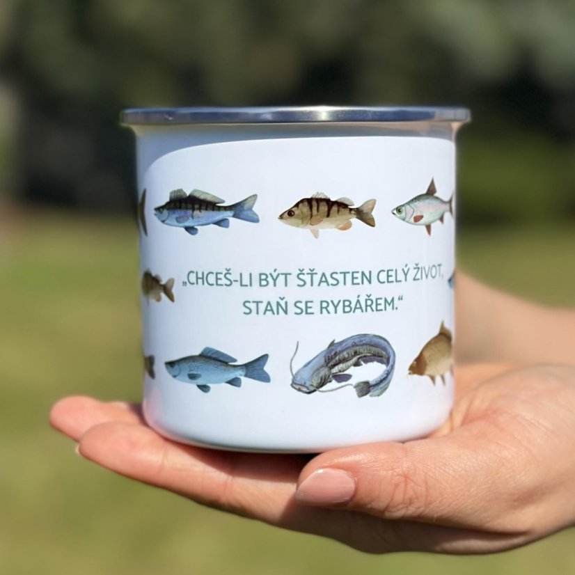Be Nice Enamel Mug for Fisherman