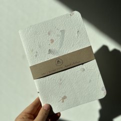 Be Nice eco notebook made from handmade paper – fern and hydrangea