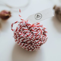 Be Nice twine white-red