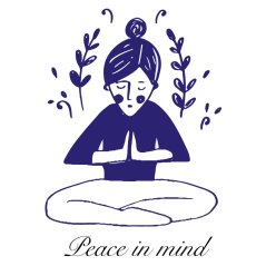 Be Nice Nažehlovačka na textil - Jóga - Peace in mind