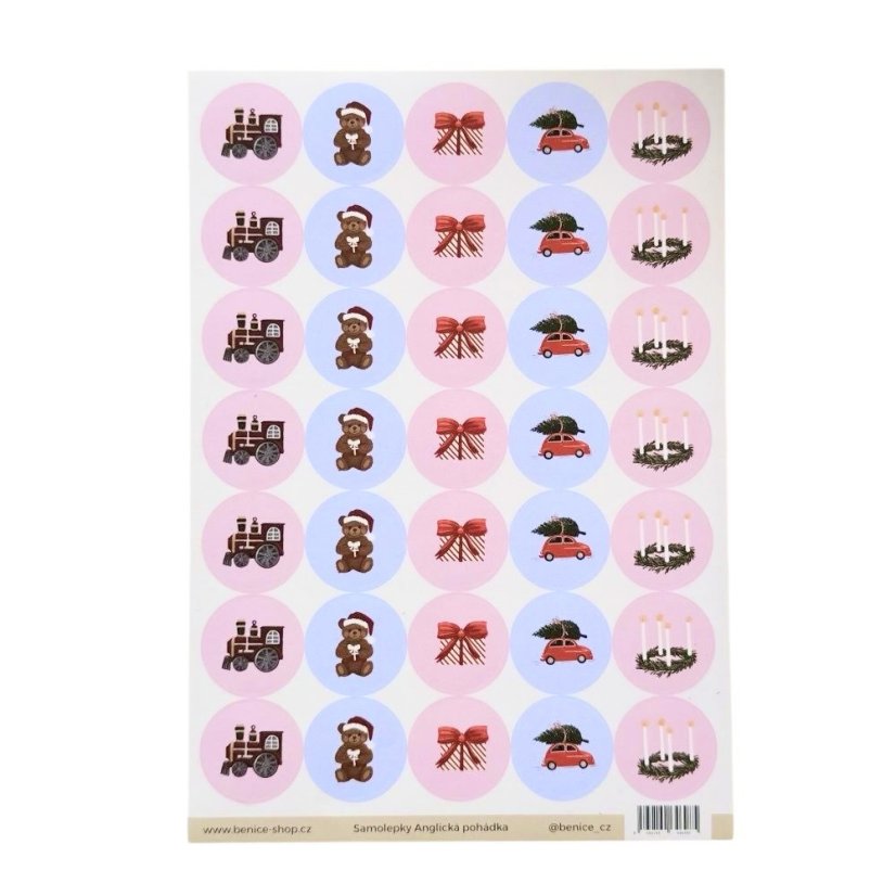 Be Nice EKO vánoční samolepky Anglická pohádka 2 ks