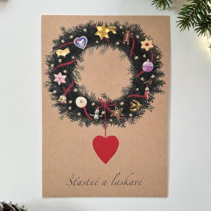Be Nice ECO postcard Happy and merry